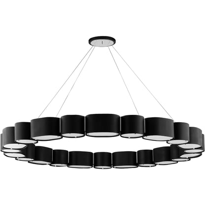 Opal Chandelier by Corbett. Made from steel in a modern style.