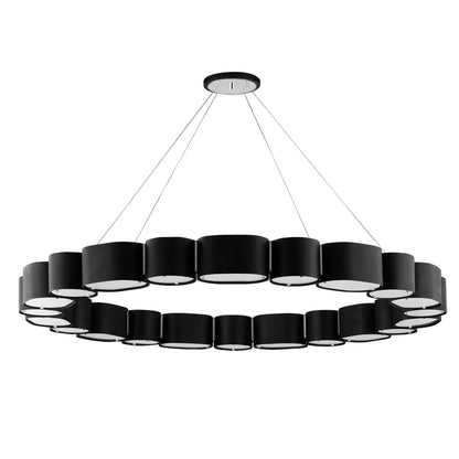 Opal Chandelier by Corbett. Made from steel in a modern style.