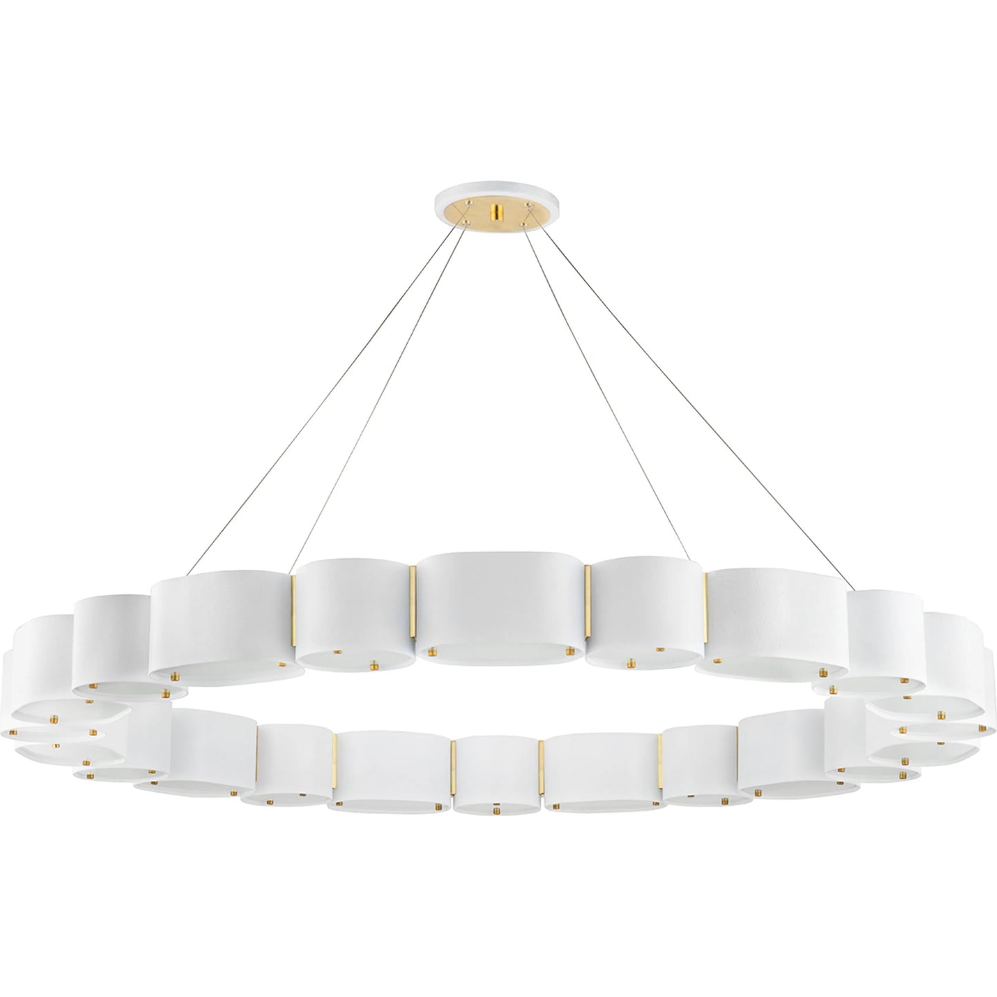 004 SI-2029938 | Primary Silo | Opal Chandelier by Corbett. Made from steel in a modern style.