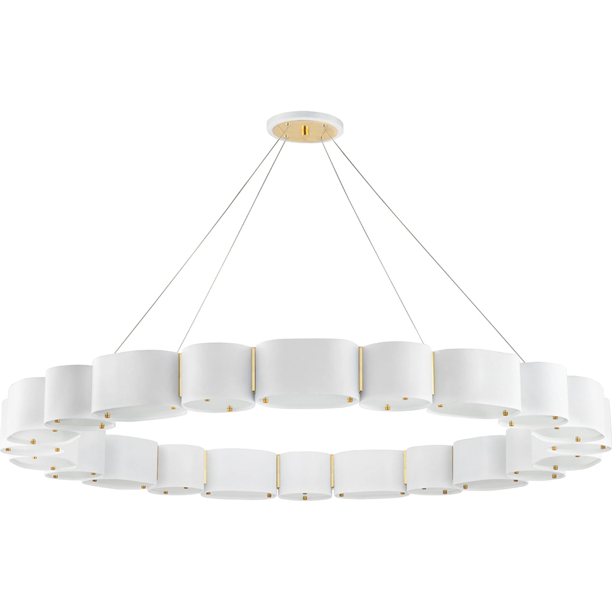 Opal Chandelier by Corbett. Made from steel in a modern style.