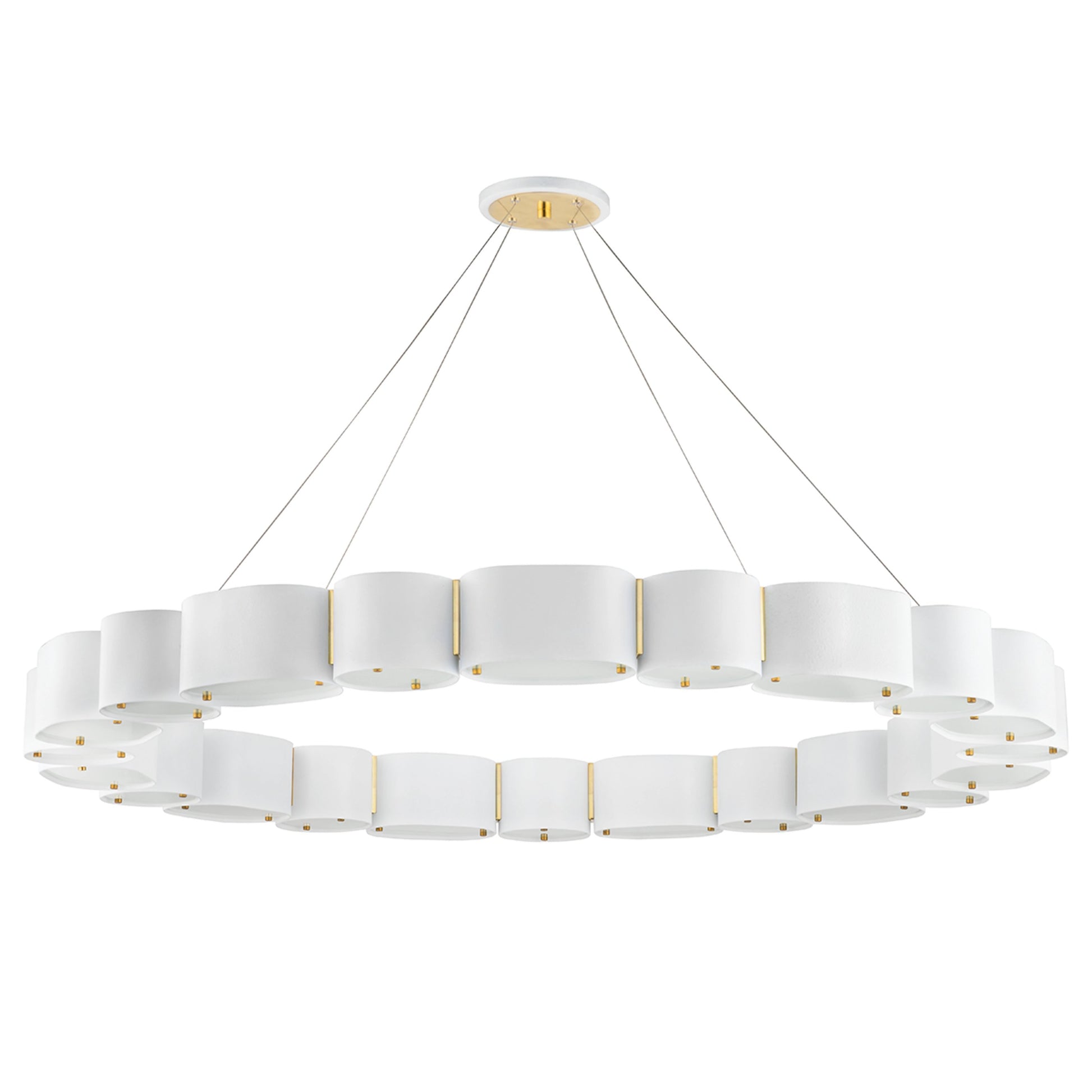 Opal Chandelier by Corbett. Made from steel in a modern style.