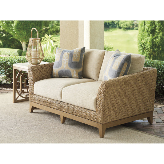 Los Altos Valley View Loveseat With Pillows by Tommy Bahama Outdoor. Made from unique in a coastal style.