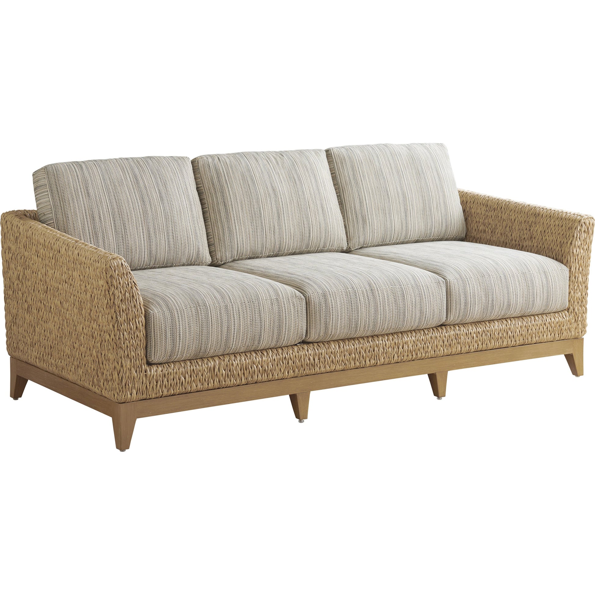 Los Altos Valley View Sofa by Tommy Bahama Outdoor in natural. Made from unique in a coastal style.