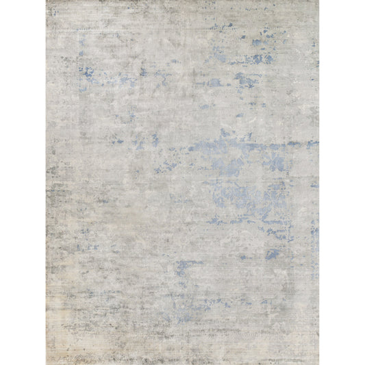 Cassina 3932 Rug by Exquisite Rugs in sky blue. Made from bamboo silk in a unique style.