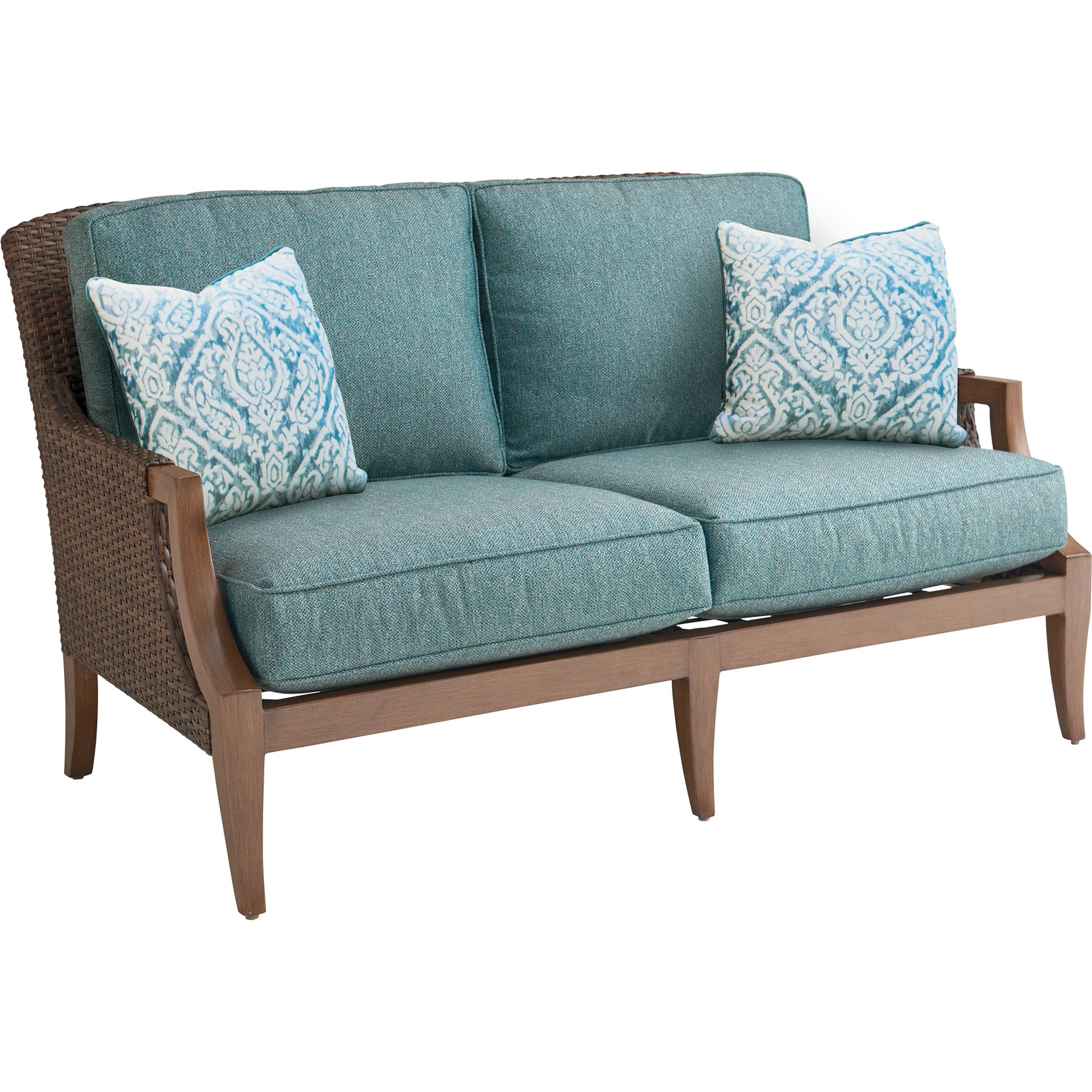 Harbor Isle Loveseat by Tommy Bahama Outdoor in green. Made from unique in a transitional style.