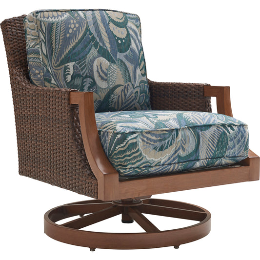 Swivel Rocker Lounge Chair by Tommy Bahama Home in green. Made from unique in a coastal style.