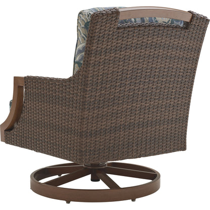 Swivel Rocker Lounge Chair by Tommy Bahama Home in green. Made from unique in a coastal style.