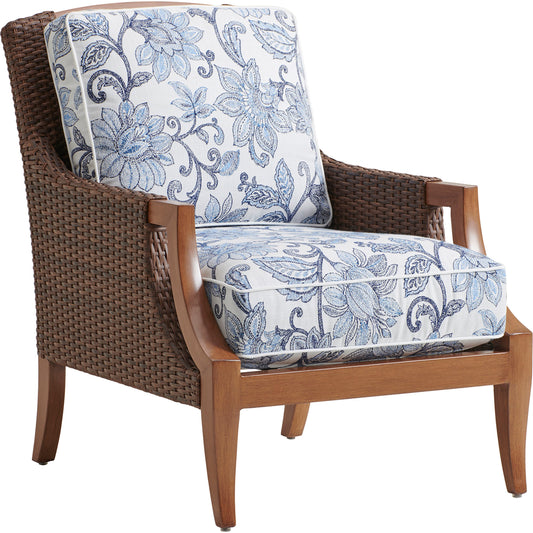 001 SR-836223 | Additional Silo | Lounge Chair by Tommy Bahama Home in blue floral. Made from unique in a coastal style.