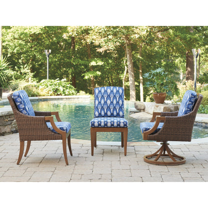Harbor Isle Side Dining Chair by Tommy Bahama Outdoor in blue. Made from unique in a coastal style.
