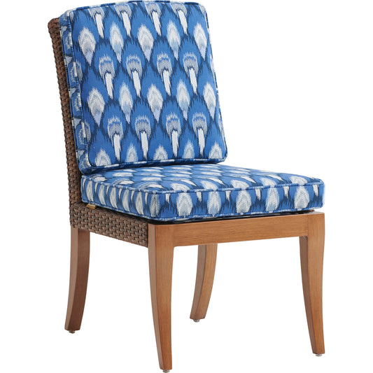 Harbor Isle Side Dining Chair by Tommy Bahama Outdoor in blue. Made from unique in a coastal style.