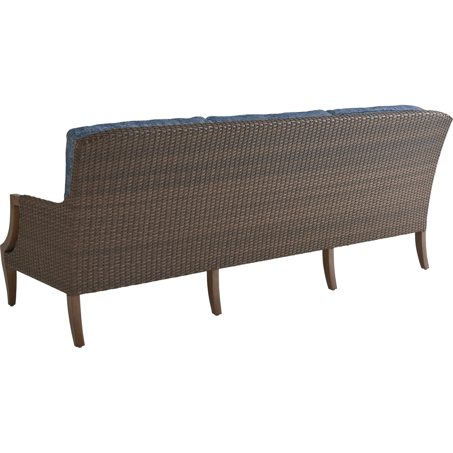 002 SR-836794 | Additional Silo | Harbor Isle Sofa by Tommy Bahama Outdoor in blue and walnut. Made from unique in a coastal style.