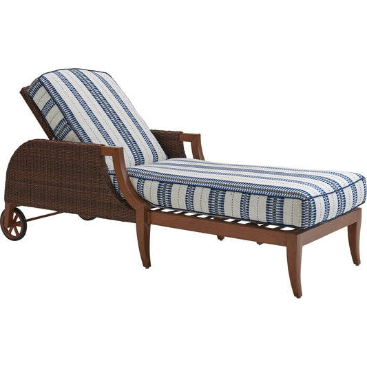 Harbor Isle Chaise Lounge Chair by Tommy Bahama Outdoor in blue. Made from unique in a coastal style.