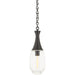 Southold Pendant by Hudson Valley in black brass. Made from steel in a transitional style.