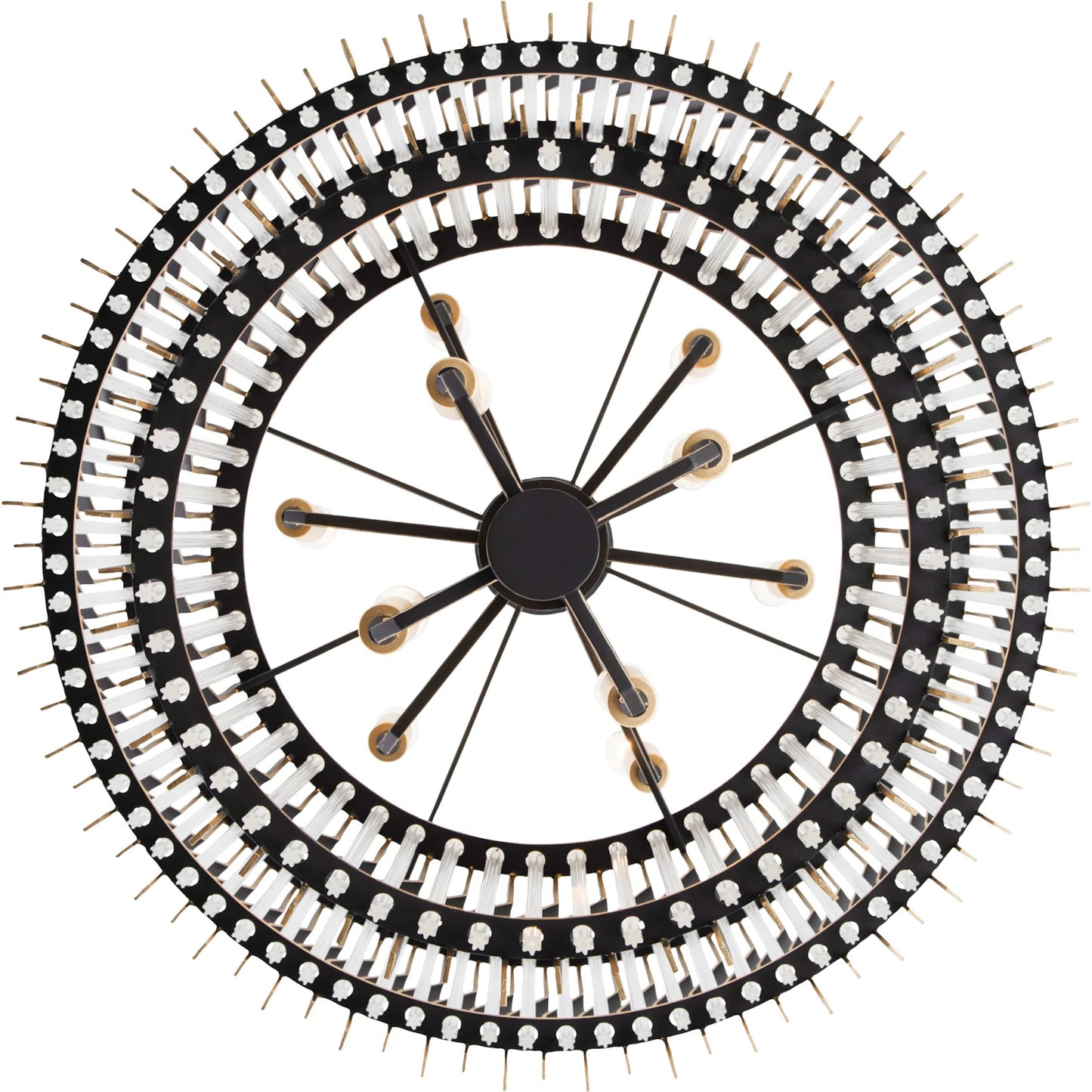004 SI-2445113 | Additional Silo | Park Row 2-Tier Chandelier by Varaluz in matte black, french gold. Made from unique in a modern style.