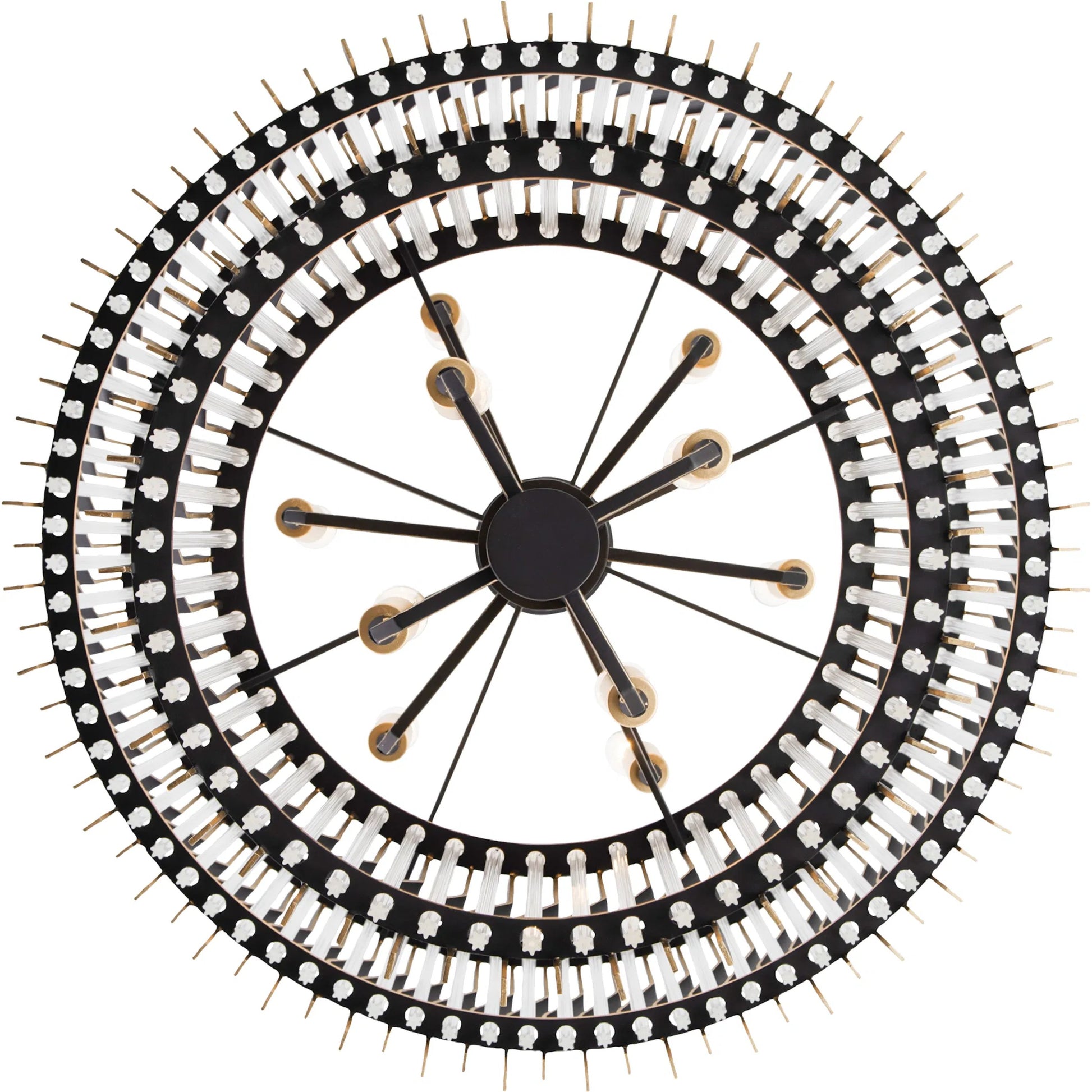 Park Row 2-Tier Chandelier by Varaluz in matte black, french gold. Made from unique in a modern style.