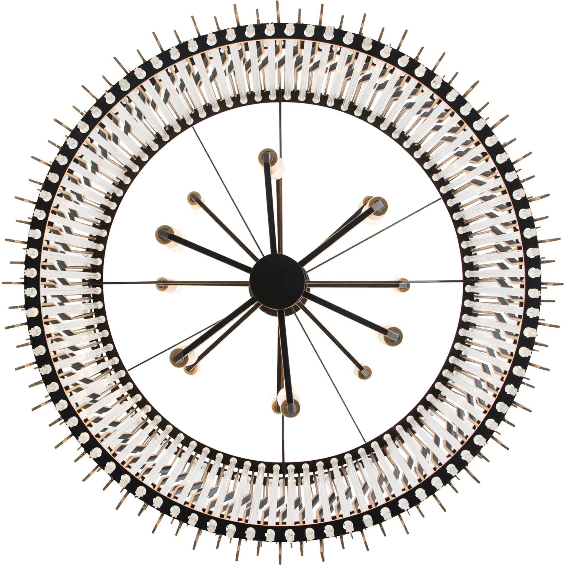 Park Row 2-Tier Chandelier by Varaluz in matte black, french gold. Made from unique in a modern style.