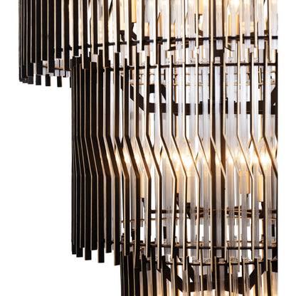 Park Row 3-Tier Chandelier by Varaluz in matte black, french gold. Made from unique in a modern style.