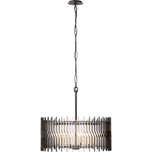 Park Row Pendant by Varaluz in matte black/french gold. Made from unique in a modern style.
