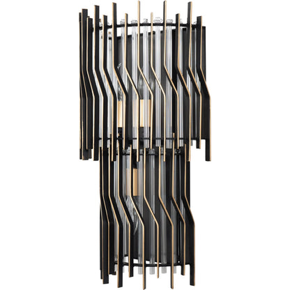 Park Row Tier Sconce by Varaluz in matte black, french gold. Made from unique in a modern style.
