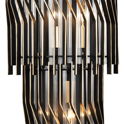 Park Row Tier Sconce by Varaluz in matte black, french gold. Made from unique in a modern style.