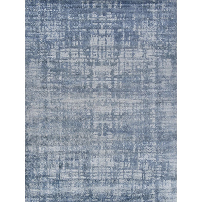 Antolini 3940 Rug by Exquisite Rugs in blue, ivory, gray. Made from bamboo silk in a unique style.