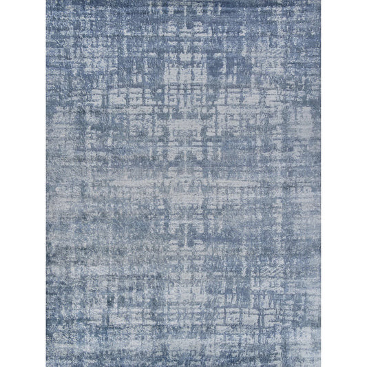 Antolini 3940 Rug by Exquisite Rugs in blue, ivory, gray. Made from bamboo silk in a unique style.