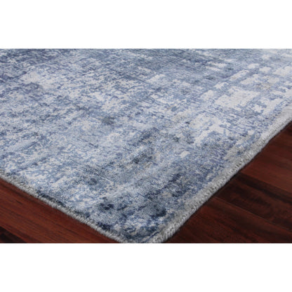 Antolini 3940 Rug by Exquisite Rugs in blue, ivory, gray. Made from bamboo silk in a unique style.