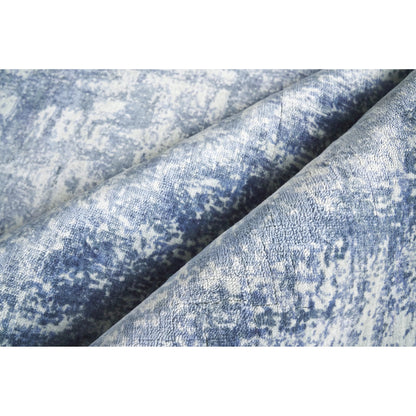 Antolini 3940 Rug by Exquisite Rugs in blue, ivory, gray. Made from bamboo silk in a unique style.