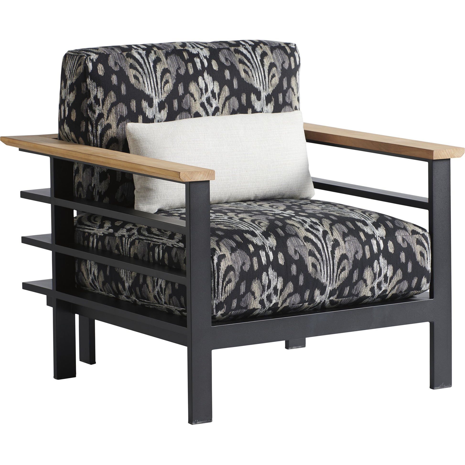 South Beach Pattern Lounge Chair by Tommy Bahama Outdoor in black. Made from unique in a modern style.