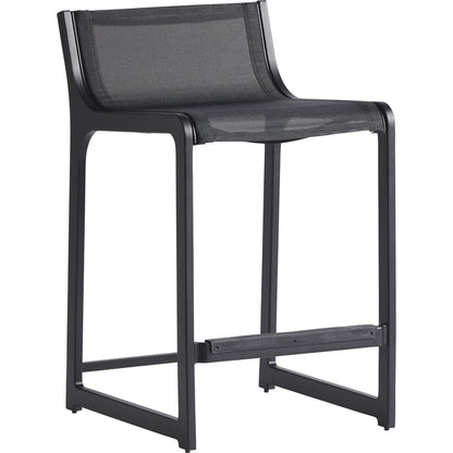 South Beach Counter Stool by Tommy Bahama Outdoor in graphite. Made from unique in a modern style.