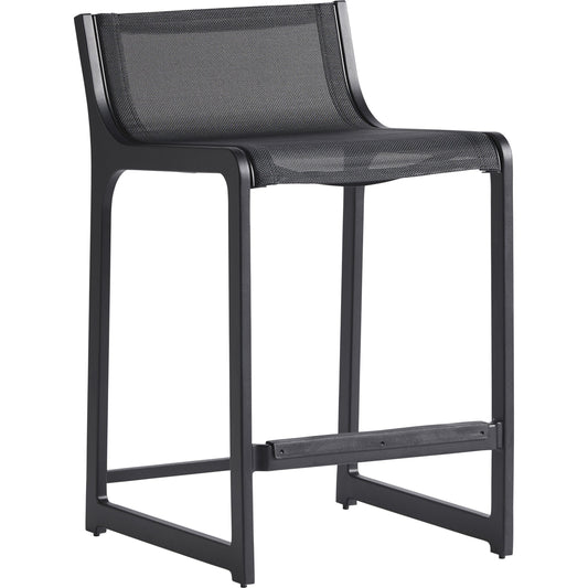South Beach Counter Stool by Tommy Bahama Outdoor in graphite. Made from unique in a modern style.