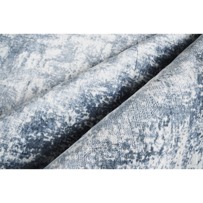 Antolini 3940 Rug by Exquisite Rugs in blue, ivory, gray. Made from bamboo silk in a unique style.