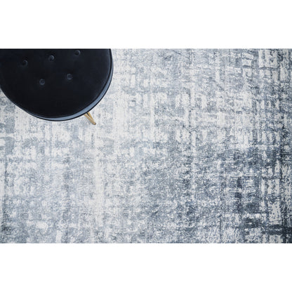 Antolini 3940 Rug by Exquisite Rugs in blue, ivory, gray. Made from bamboo silk in a unique style.