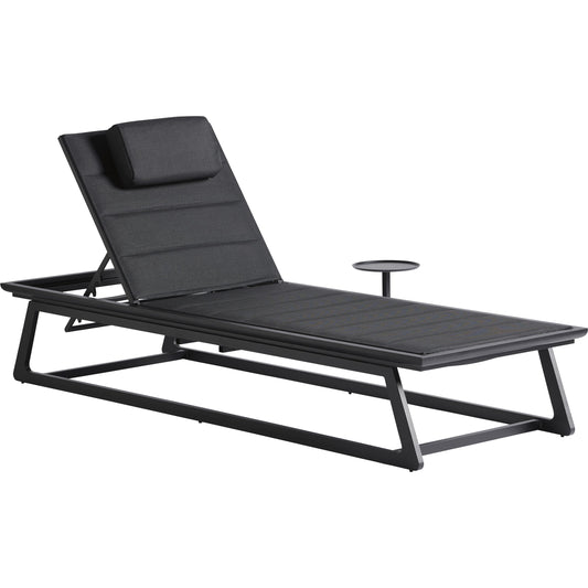 South Beach Chaise Lounge Chair by Tommy Bahama Outdoor in dark gray. Made from unique in a coastal style.