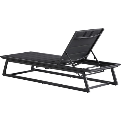 South Beach Chaise Lounge Chair by Tommy Bahama Outdoor in dark gray. Made from unique in a coastal style.