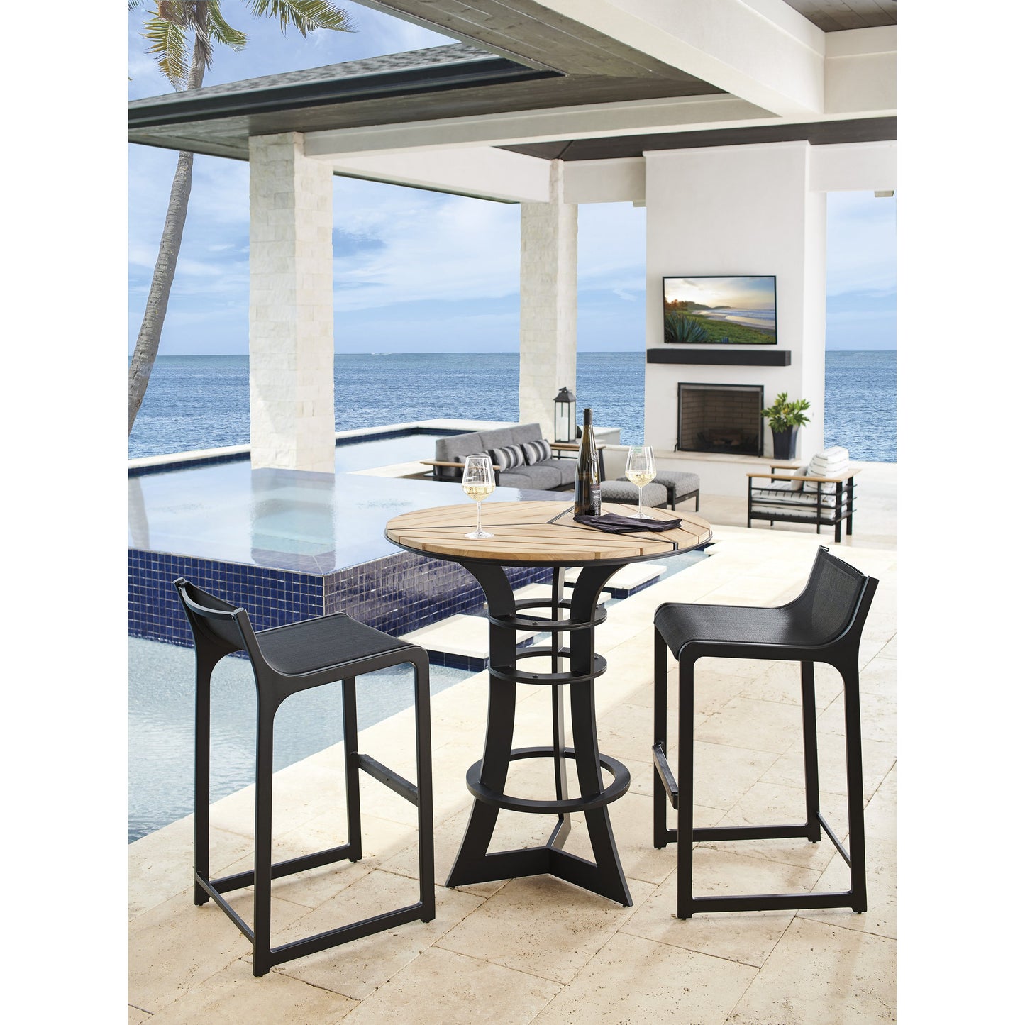 004 SR-836591 | Lifestyle | South Beach Bar Stool by Tommy Bahama Outdoor. Made from unique in a modern style.