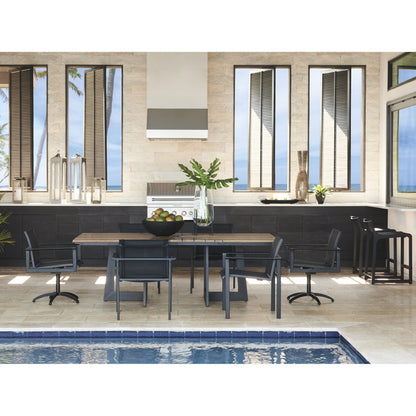 South Beach Counter Stool by Tommy Bahama Outdoor in graphite. Made from unique in a modern style.