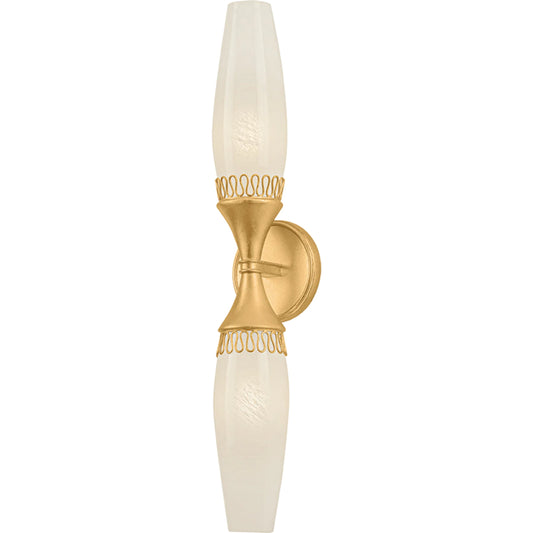 001 SI-2544248 | Primary Silo | Pennebrook Wall Sconce by Hudson Valley in vintage gold leaf. Made from glass in a unique style.