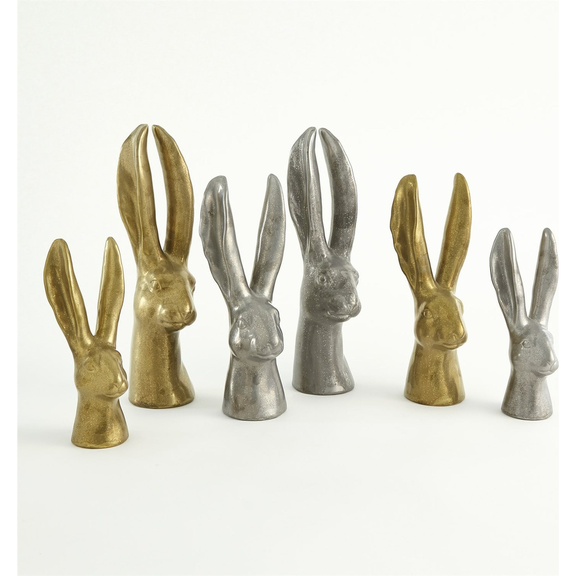 Rabbit by Global Views in matte gold. Made from ceramic in a eclectic & global style.