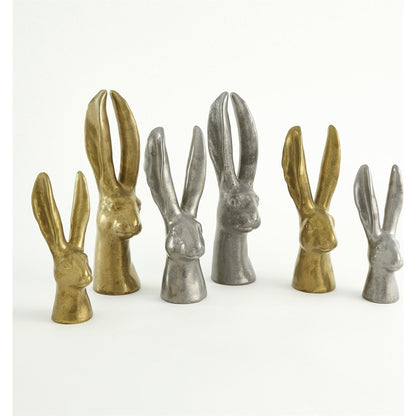 Rabbit by Global Views in matte gold. Made from ceramic in a eclectic & global style.
