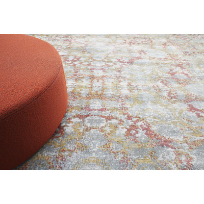 Antolini 3942 Rug by Exquisite Rugs in green, rust. Made from bamboo silk in a unique style.