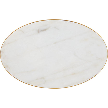 Orla C Table by Currey and Company in gold leaf, natural. Made from metal, marble in a modern style.