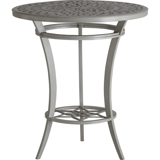 Silver Sands Adjustable Bistro Table by Tommy Bahama Outdoor in gray oyster shell. Made from unique in a transitional style.