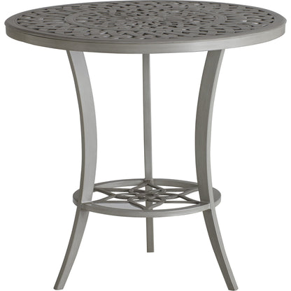 Silver Sands Adjustable Bistro Table by Tommy Bahama Outdoor in gray oyster shell. Made from unique in a transitional style.