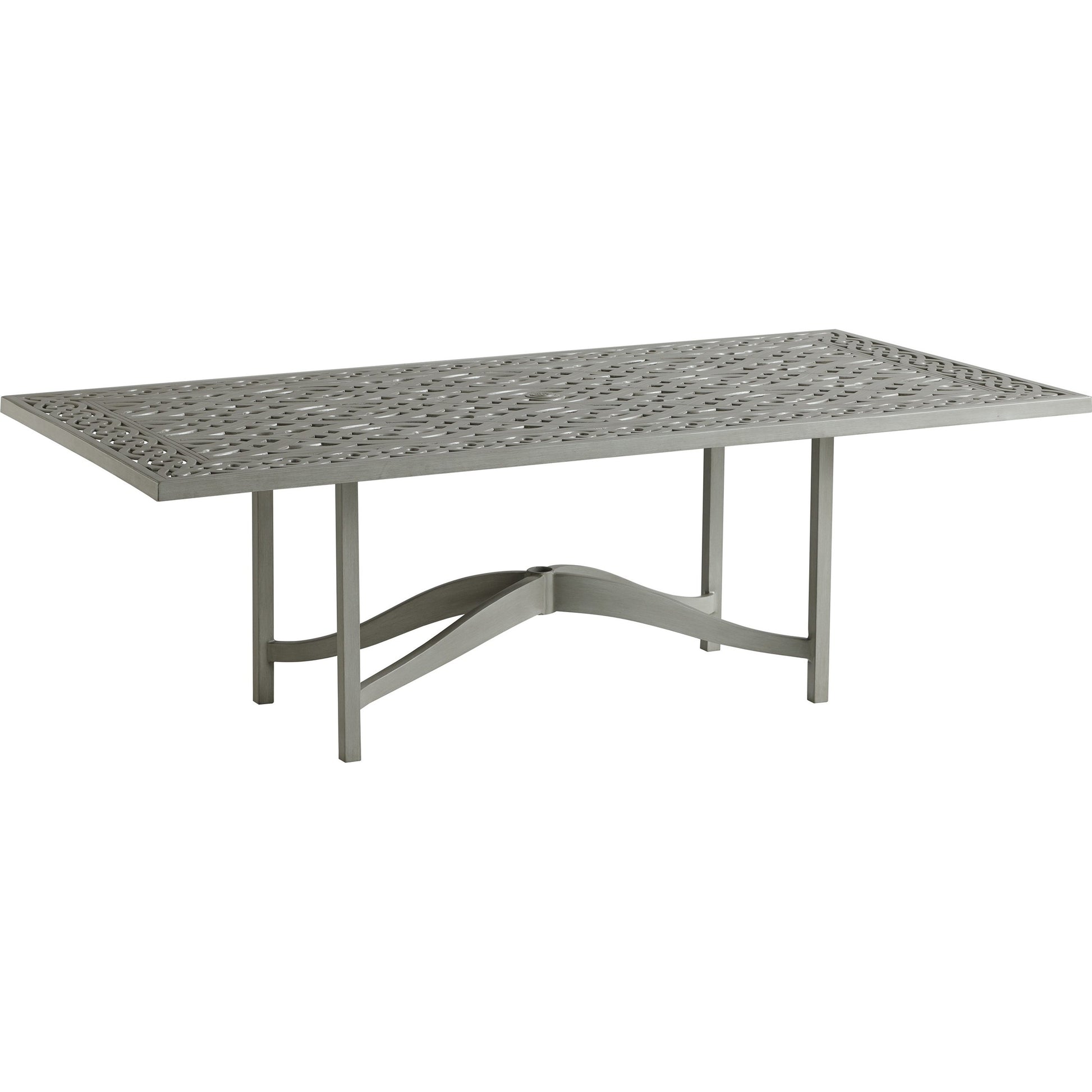 Silver Sands Dining Table by Tommy Bahama Outdoor in gray oyster shell. Made from unique in a modern style.