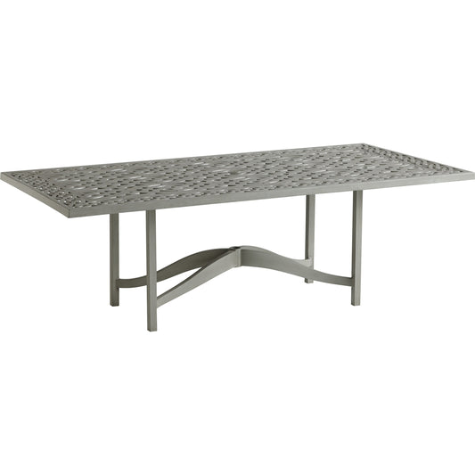 Silver Sands Dining Table by Tommy Bahama Outdoor in gray oyster shell. Made from unique in a modern style.