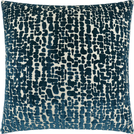Leah Pillow by DV Kap Home in lapis. Made from 86% viscose, 14% polyester in a modern style.