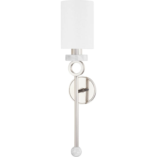 Haru Wall Sconce by Corbett in burnished nickel. Made from steel in a modern style.