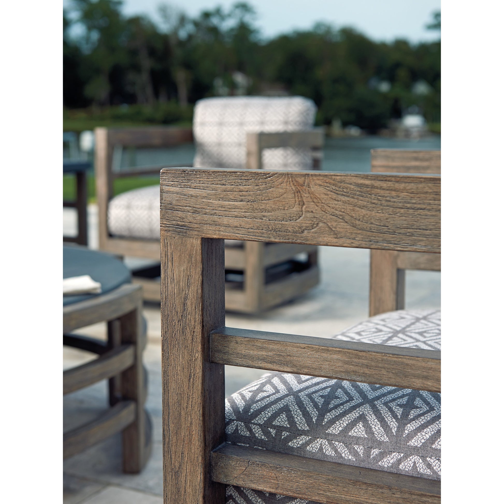 La Jolla Swivel Chair by Tommy Bahama Outdoor in vintage. Made from unique in a eclectic & global style.