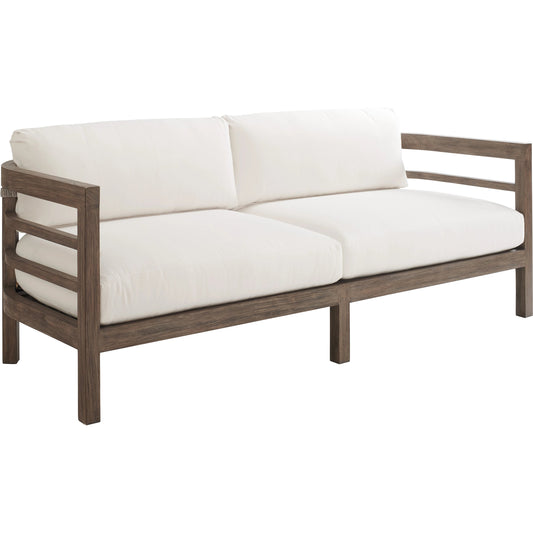 La Jolla Sofa by Tommy Bahama Outdoor in taupe, white and taupe-gray patina. Made from unique in a modern style.